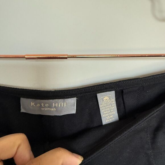 Kate Hill Womens Pants Size 14W Cottage Spring Feminine Teacher Modest Floral - Picture 5 of 7